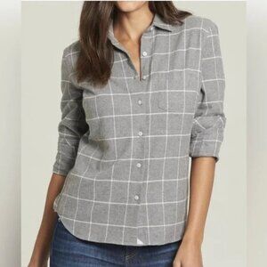 UnTuckIt Gray Flannel Shirt Size 2